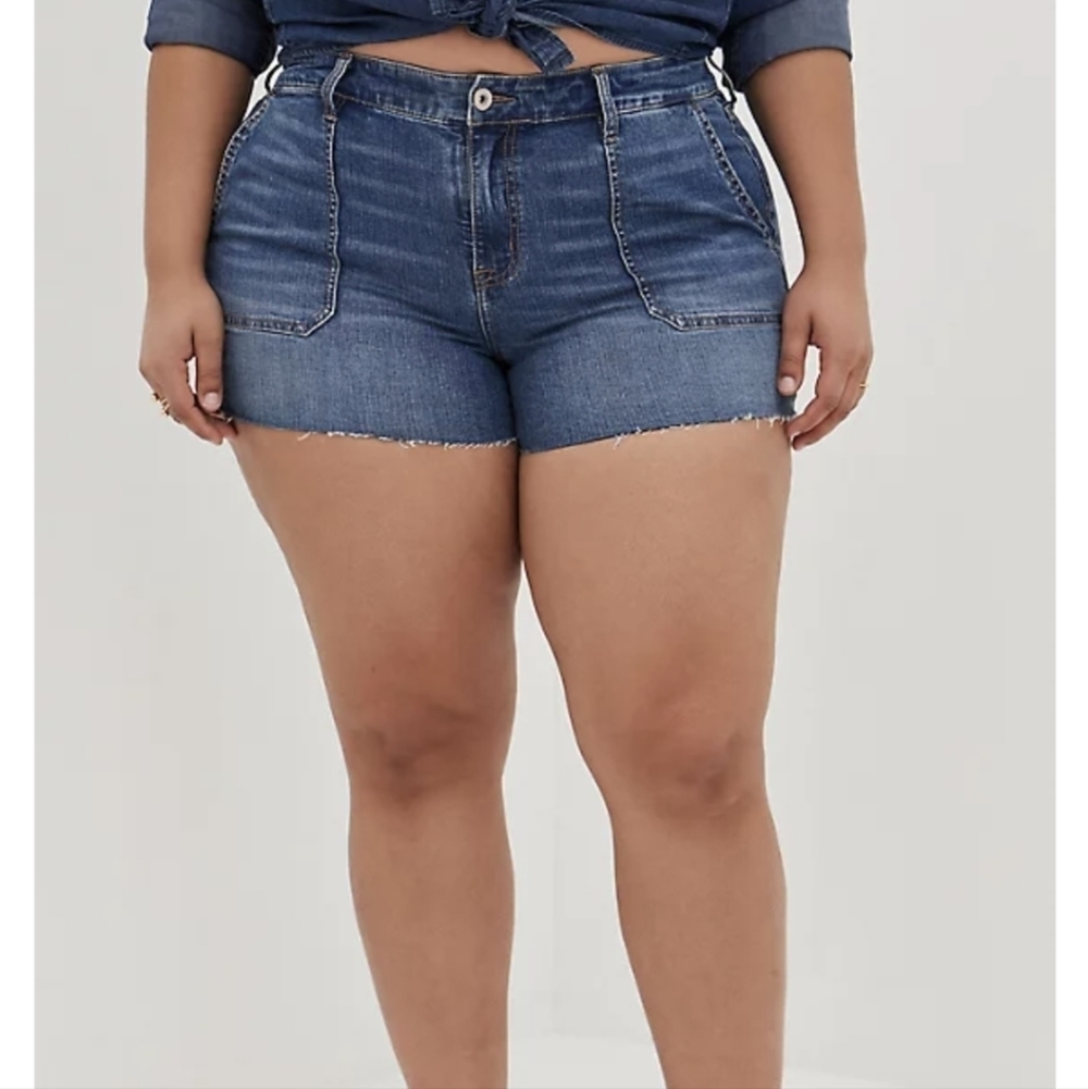 VINTAGE STRETCH HIGH-RISE SHORT SHORTS 3.5" INSEAM